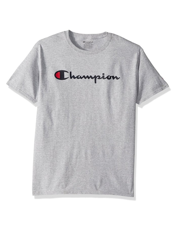 Camiseta Champion Niña - Cotton Script Logo ( Gris ) 5083269-BX